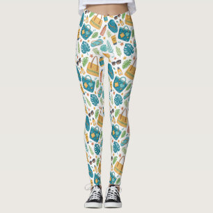 Leggings Patrón de esenciales de playa de verano (1)