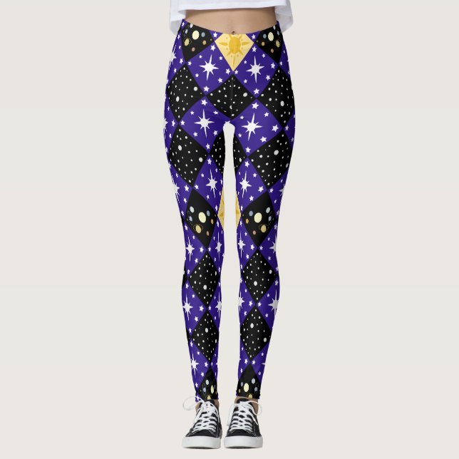 Leggings Patrón de espacio (Anverso)