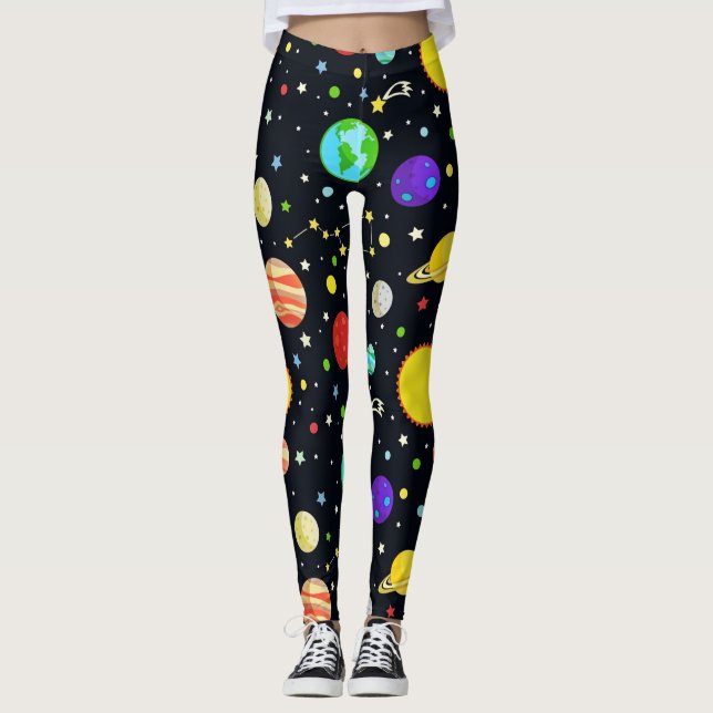 Leggings Patrón de espacio diverso (Anverso)