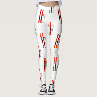 Leggings Patrón de esquí retro