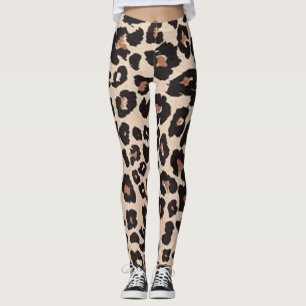 Leggings Patrón de estampado de animal leopardo