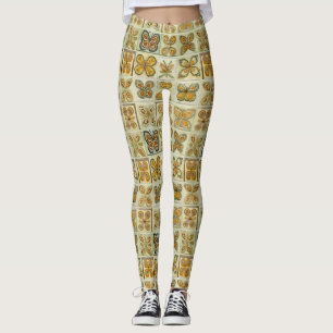 Leggings Patrón de estilo Boho Butterflies