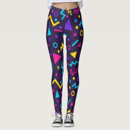 Leggings Patrón de estilo Memphis de los 80