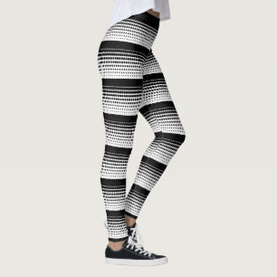 Leggings Patrón de estilo moderno clásico blanco negro