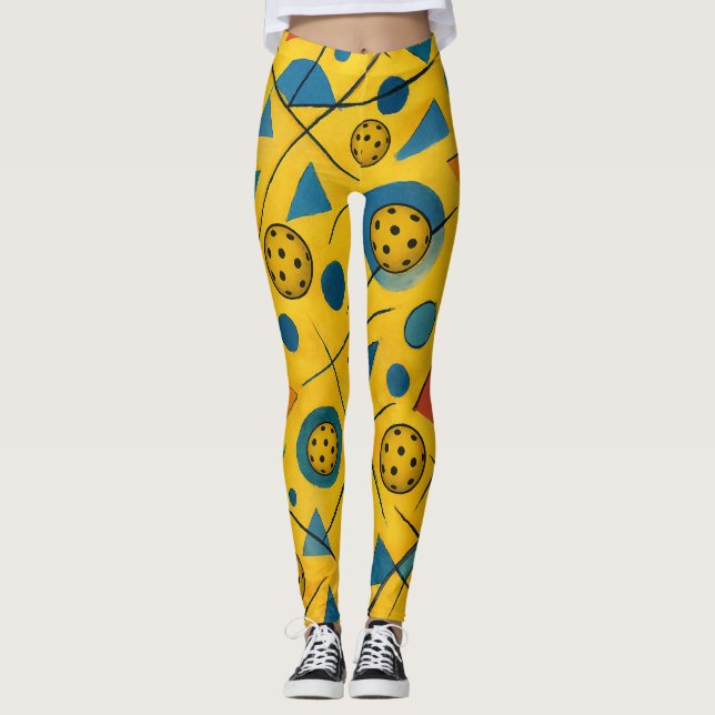Leggings Patrón de estilo Wassily Kandinsky (Anverso)