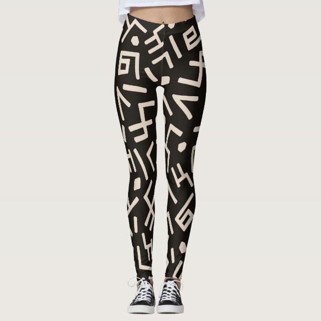 Leggings Patrón de estilos africanos (Anverso)