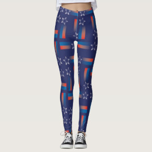 Leggings Patrón de estrellas patrióticas