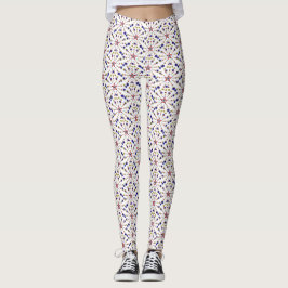 Leggings Patrón de estrellas patrióticas, piernas de vacaci