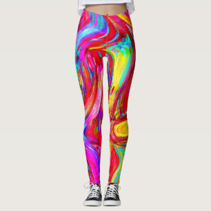 Leggings Patrón de explosión de color abstracto