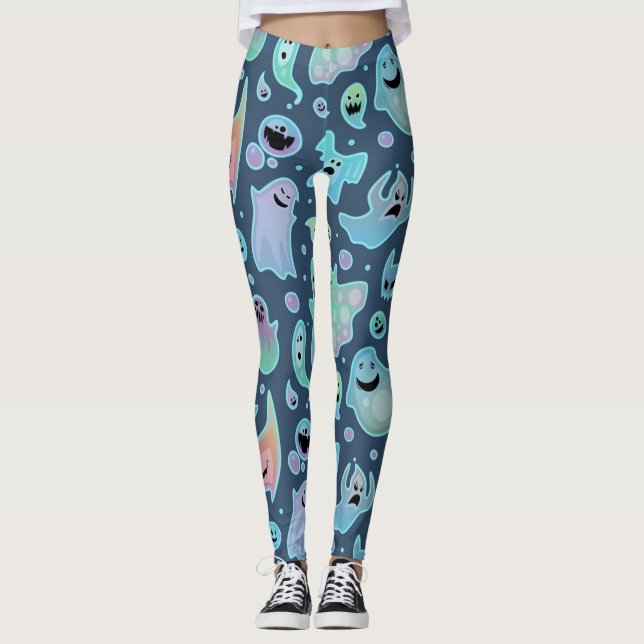 Leggings Patrón de fantasma (Anverso)