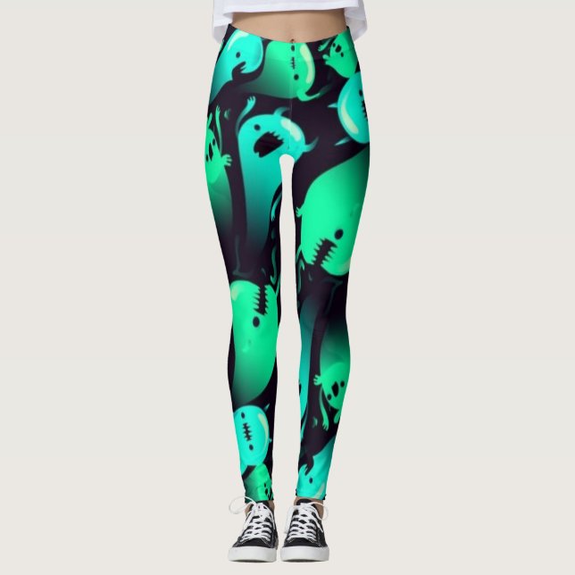 Leggings Patrón de fantasma (Anverso)