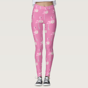 Leggings Patrón de flamenco rosado