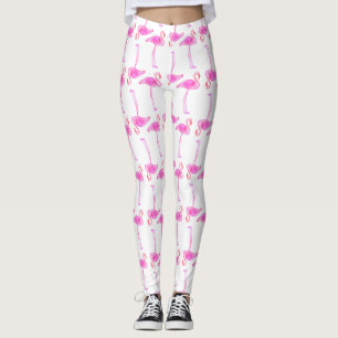 Leggings Patrón de flamenco rosado 2