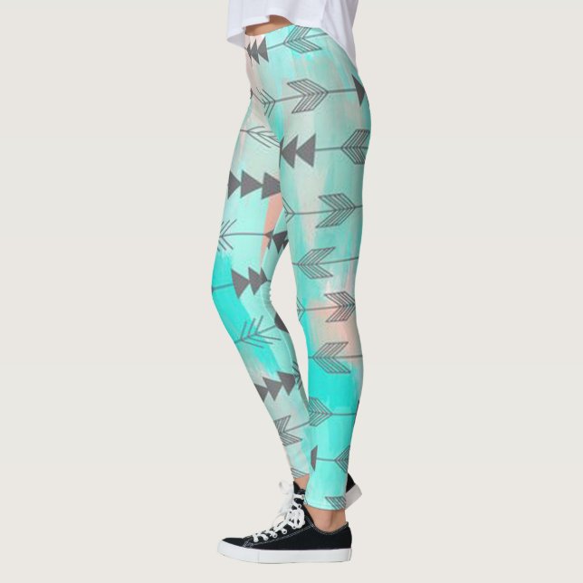Leggings Patrón de flecha nativo americano (Izquierda)