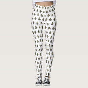 Leggings Patrón de Fleur-de-lis de Mardi Gras