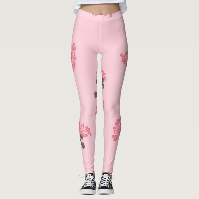 Leggings Patrón de flor (Anverso)