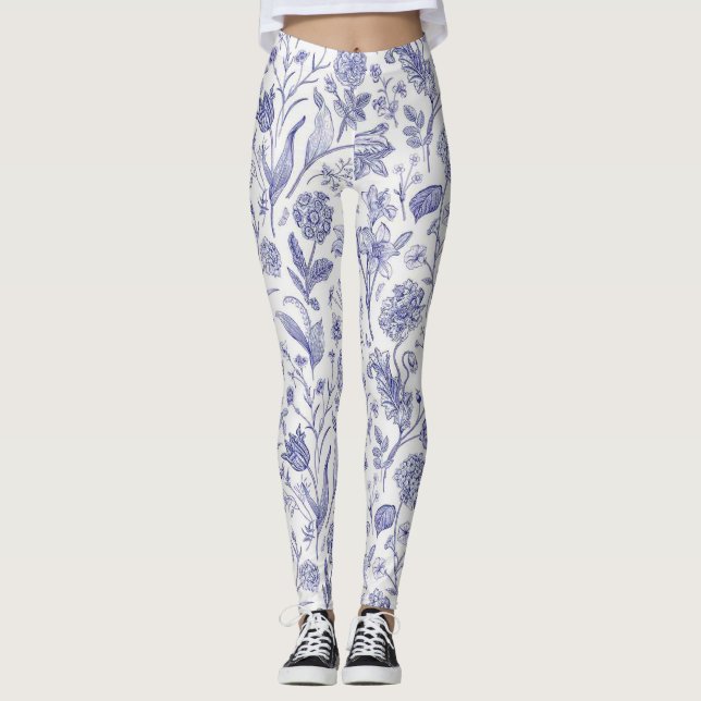 Leggings Patrón de flor (Anverso)