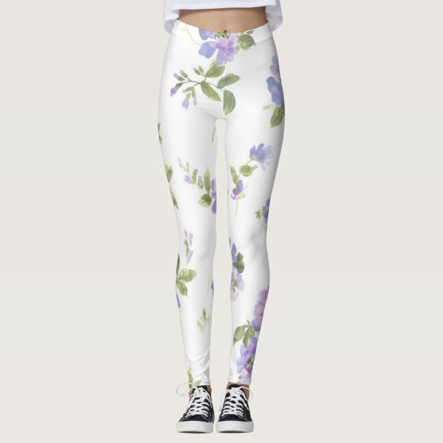 Leggings Patrón de flor (Anverso)