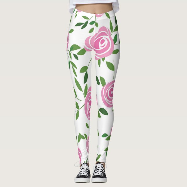 Leggings Patrón de flor (Anverso)