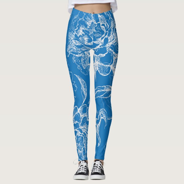 Leggings Patrón de flor (Anverso)