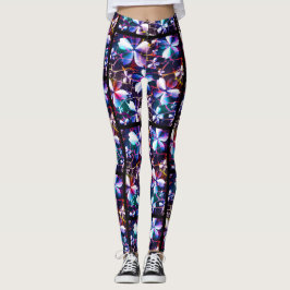 Leggings Patrón de flor crudo Multicolor 1