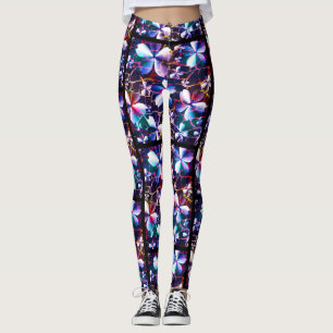 Leggings Patrón de flor crudo Multicolor 1