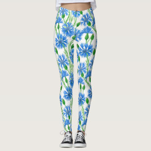 Leggings Patrón de flor de maíz acuático