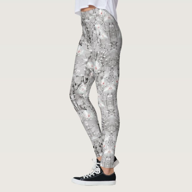 Leggings Patrón de Flor de Nieve de Invierno (Izquierda)