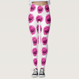 Leggings Patrón de flor de Rosa