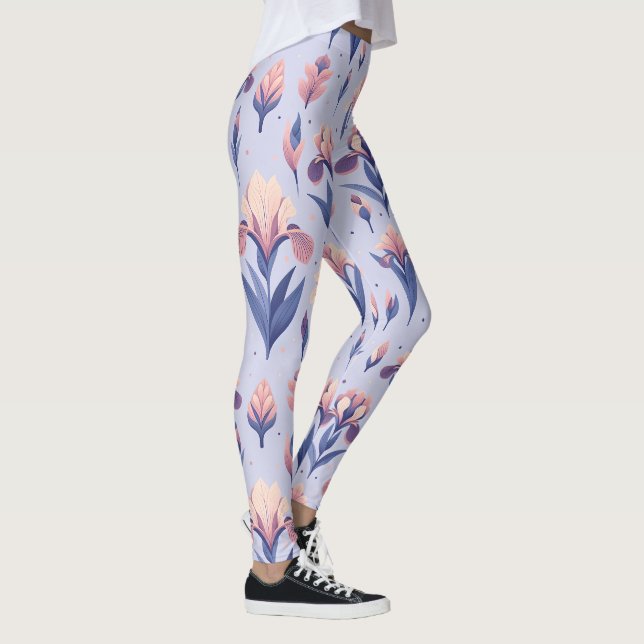 Leggings Patrón de flor Iris (Derecha)