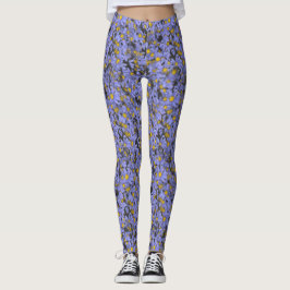 Leggings Patrón de flor morado Moderno Activa de estilo