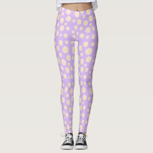 Leggings Patrón de flor suave