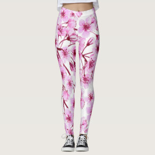 Leggings Patrón de floración de cerezo