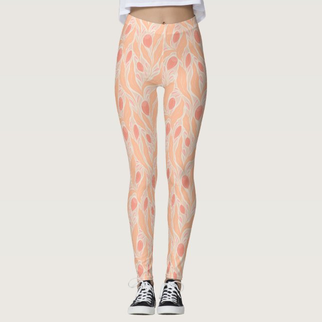 Leggings Patrón de flores (Anverso)