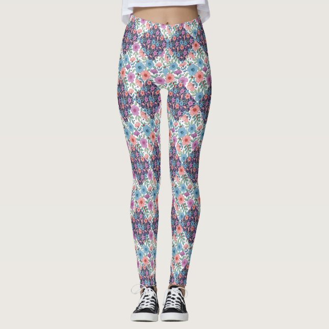 Leggings patrón de flores (Anverso)
