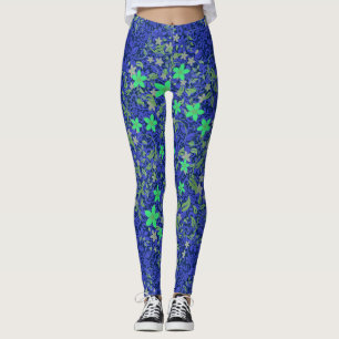 Leggings Patrón de flores 08.b Dblue BG