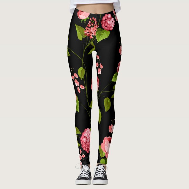 Leggings Patrón de flores 18 (Anverso)