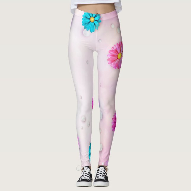 Leggings Patrón de flores 7 (Anverso)