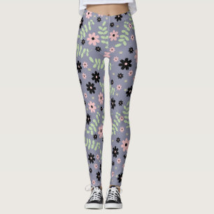 Leggings patrón de flores de cereza