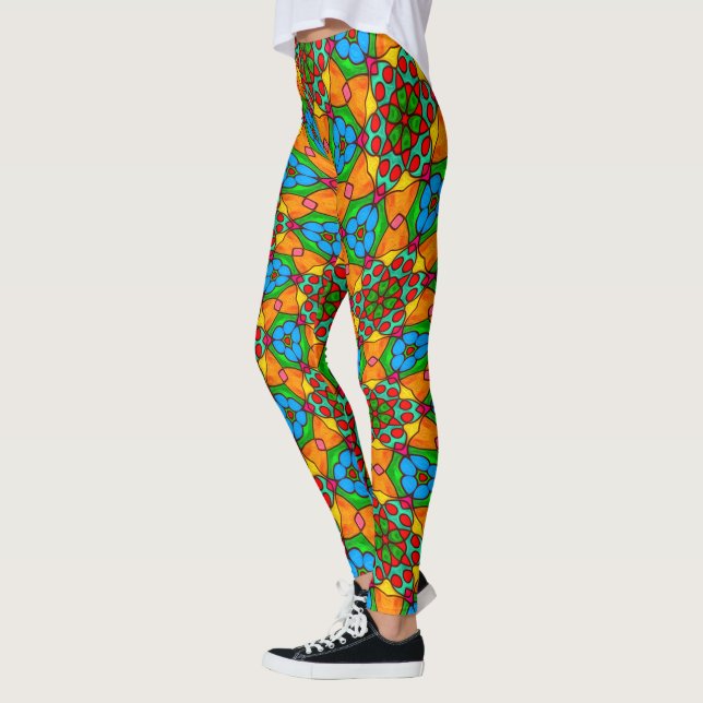 Leggings Patrón de flores estéticas (Izquierda)