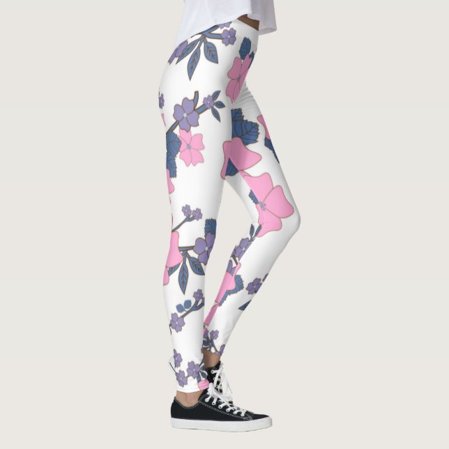LEGGINGS PATRÓN DE FLORES PURPILOTO Y PURPLE (Derecha)
