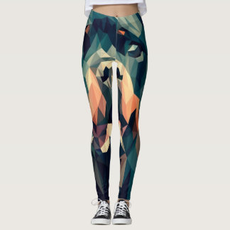 Leggings Patrón de flores silvestres de acuarela caprichosa