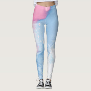 Leggings Patrón de flores silvestres de acuarela caprichosa