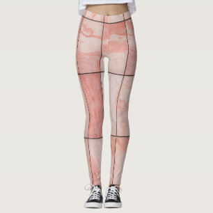 Leggings Patrón de flores silvestres de acuarela caprichosa