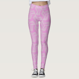 Leggings Patrón de flujo transparente de nebulosa rosada Dr