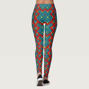 Leggings Patrón de forma geométrica brillante - divertido d