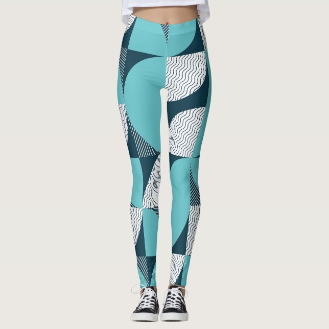 Leggings Patrón de forma geométrica creativa (Anverso)