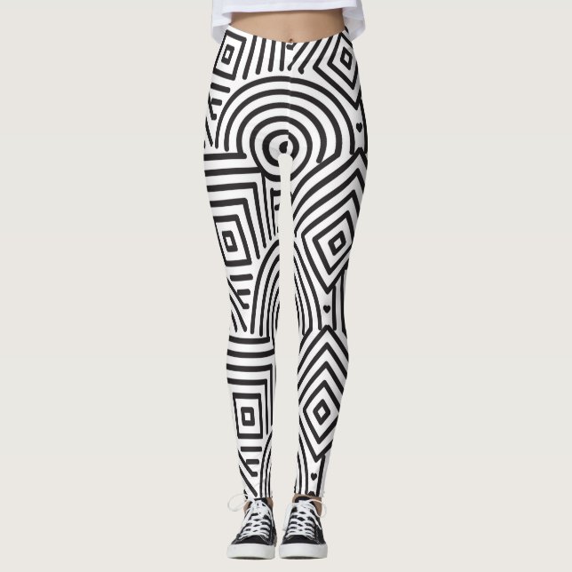 Leggings Patrón de formas geométricas (Anverso)