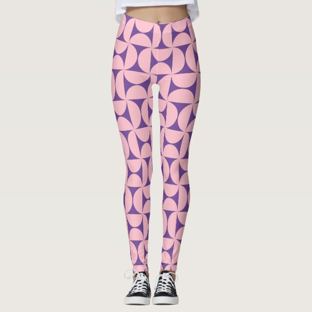 Leggings Patrón De Formas Geométricas Elegantes En Colores  (Anverso)