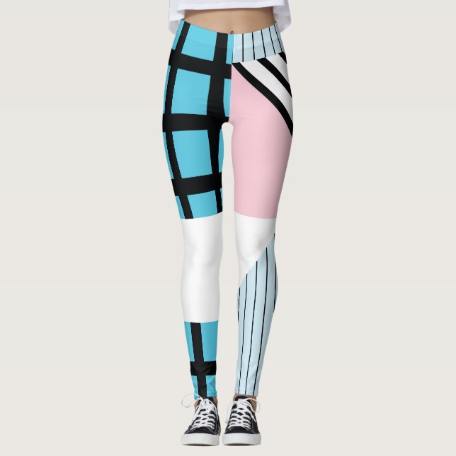 Leggings Patrón de formas geométricas sin inconvenientes. (Anverso)